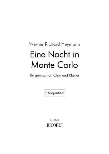 Eine Nacht in Monte Carlo - pro sbor SATB a klavír